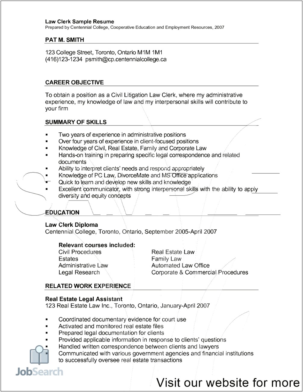 Resume Objective Statement Real Estate