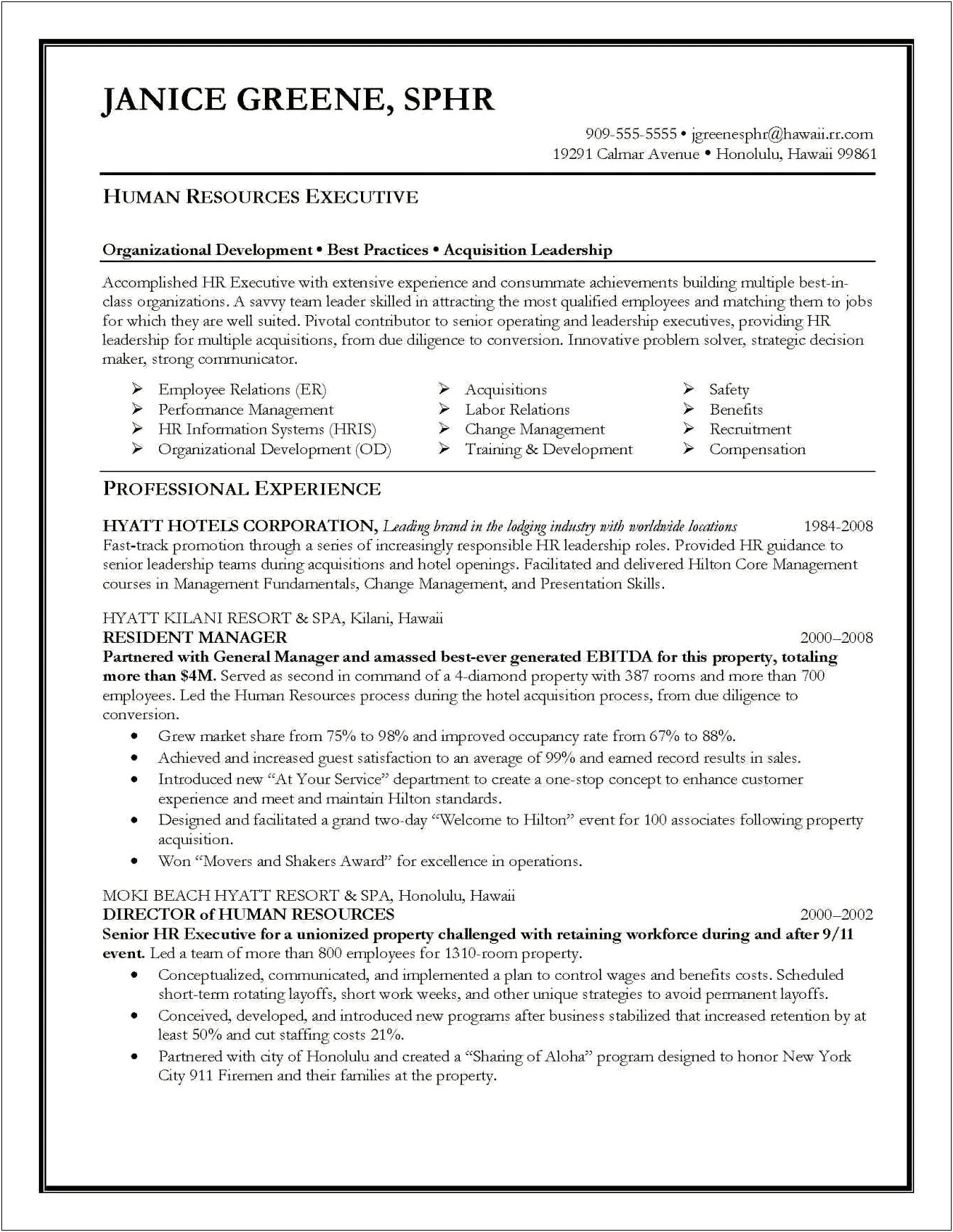 Resume Objective Statements For Leadership Position