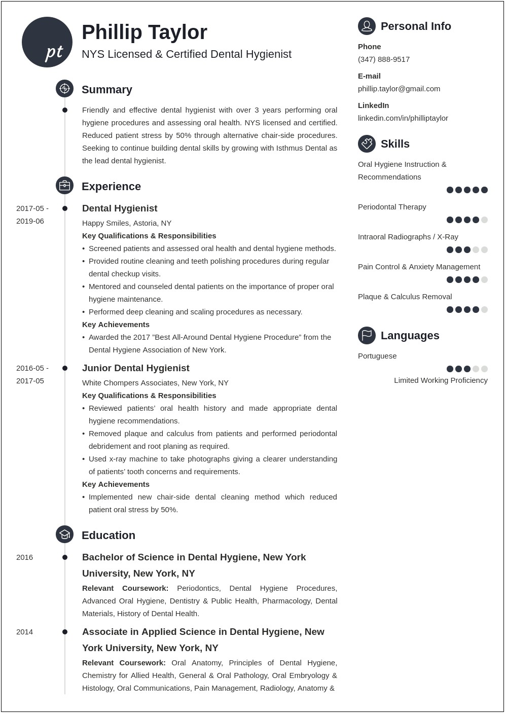 Resume Objectives Examples Dental Hygenist