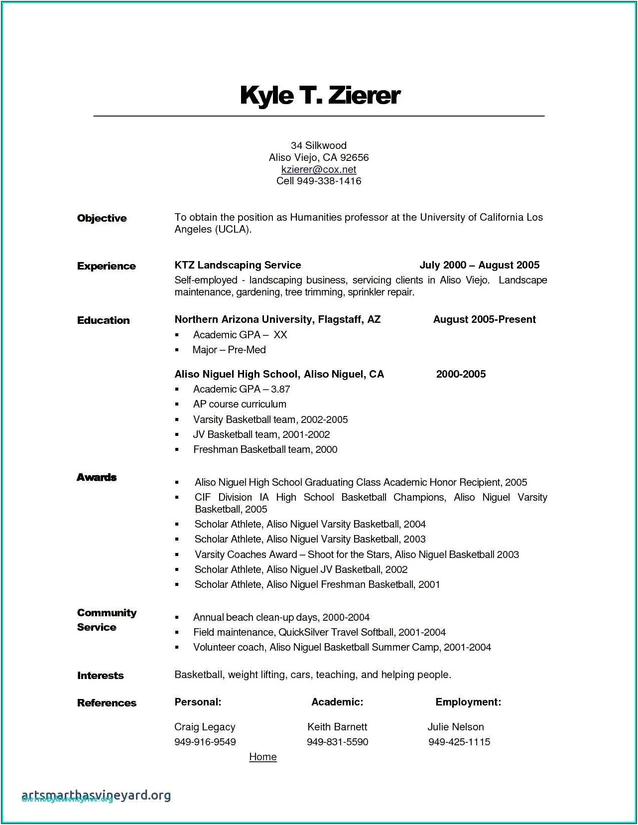 Resume Objectives For College Teachers