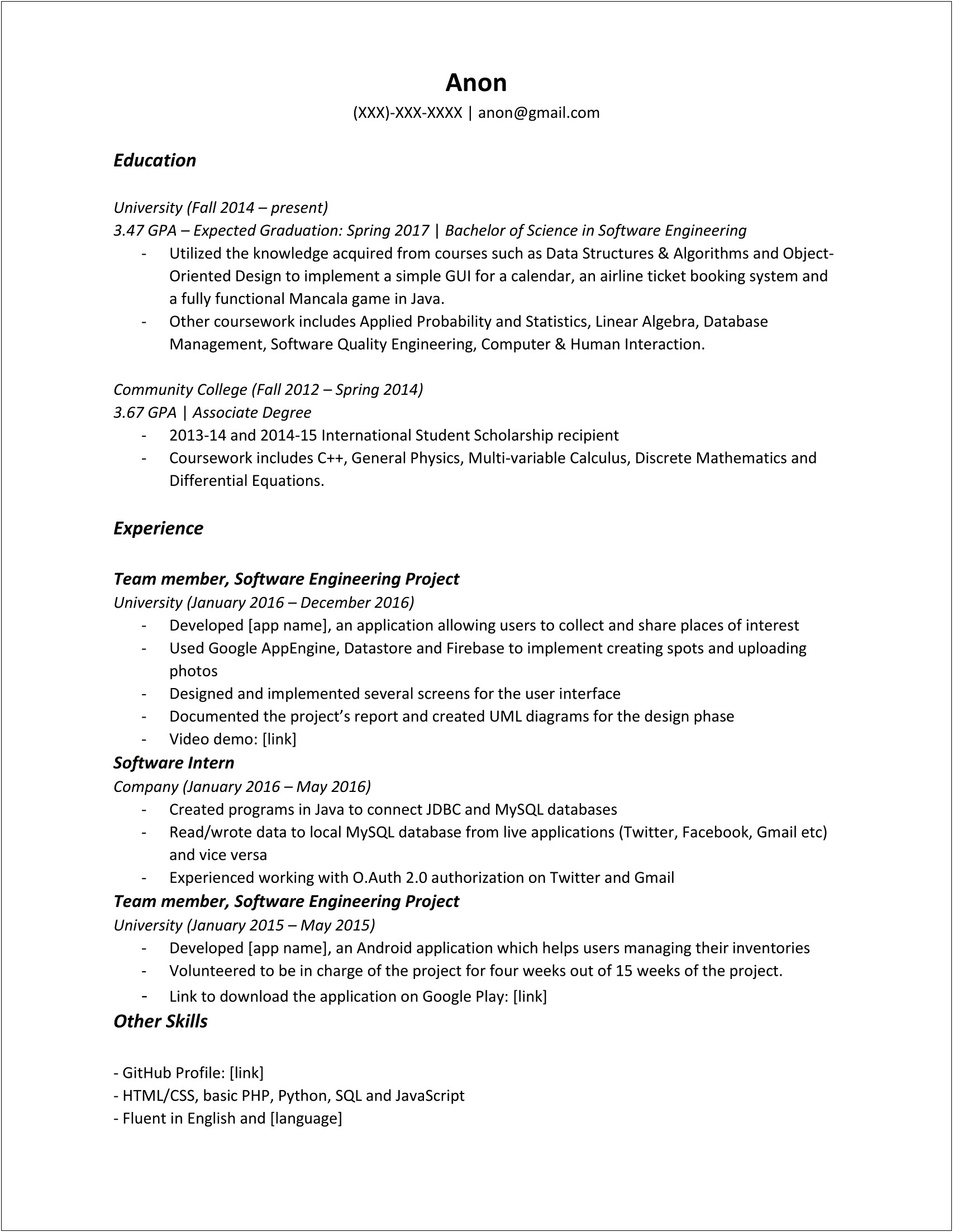 Resume Objectives For Job Fair