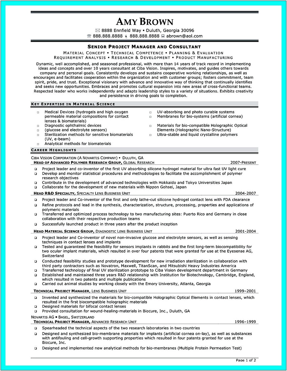 Resume Objectives For Research Position
