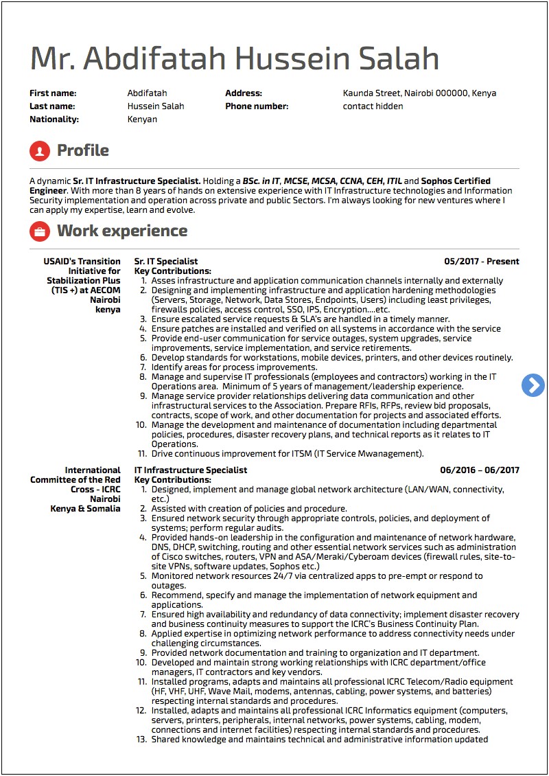 Resume Objectives For Usaid Jobs