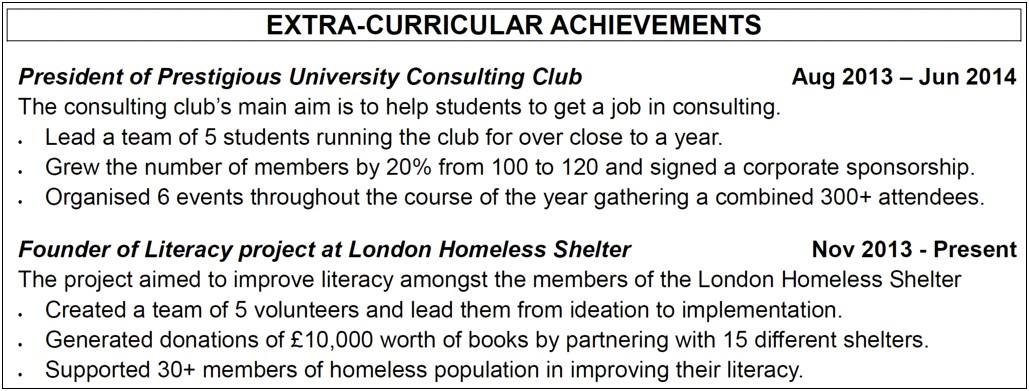 Resume Objectives For Volunteer Homeless Shelter