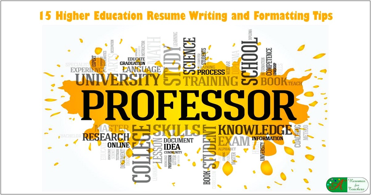 Resume Objectives Working In Higher Education