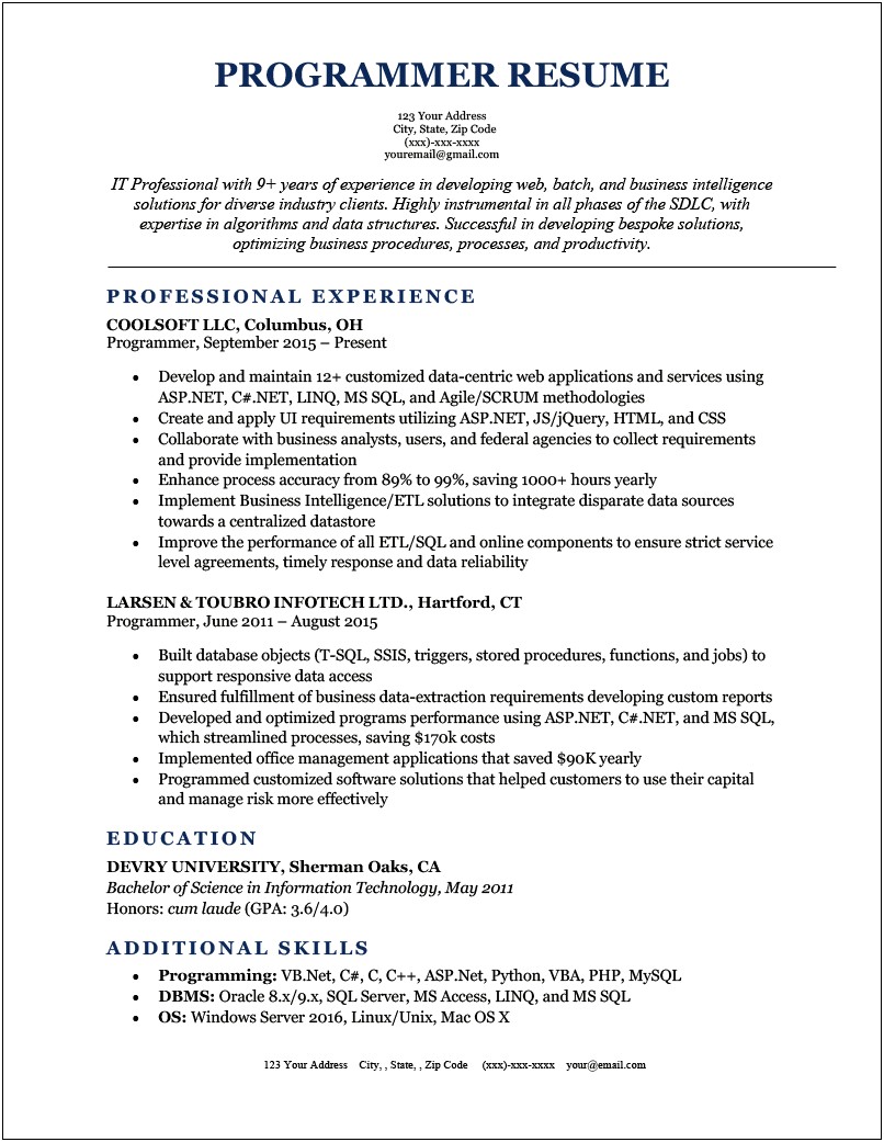 Resume Objectve To Get A Job With Apple