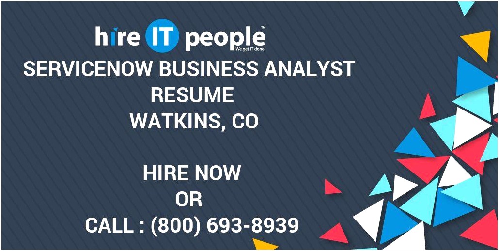Resume On Servicenow Customer Service Management Hire It