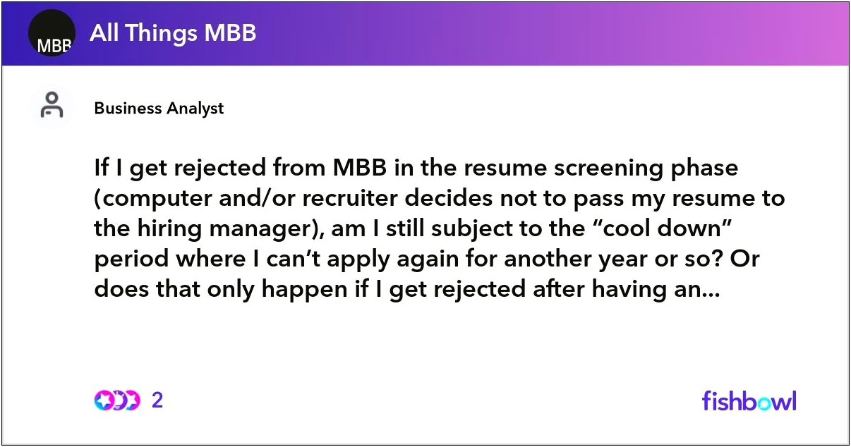 Resume Passed To Hiring Manager