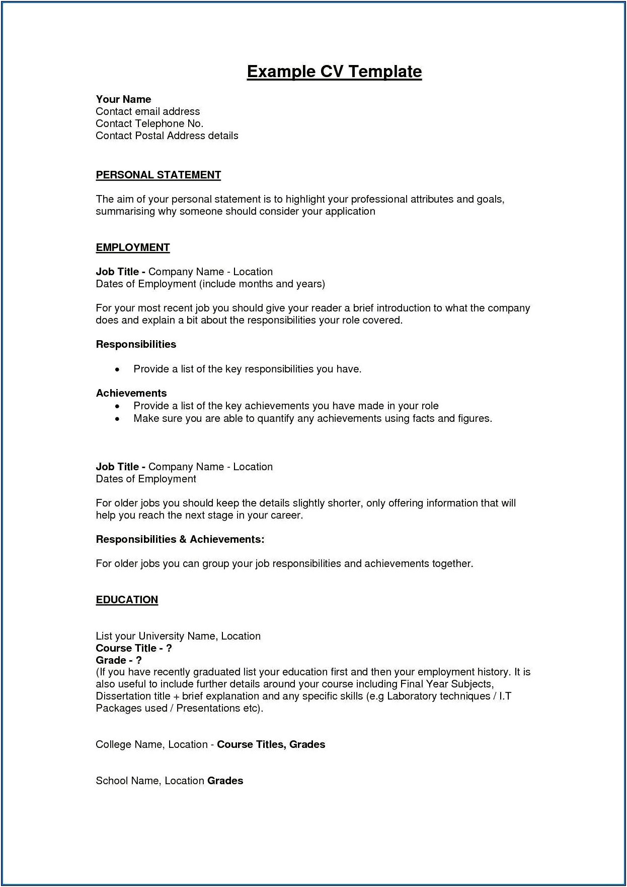 Resume Profile Examples High School Student