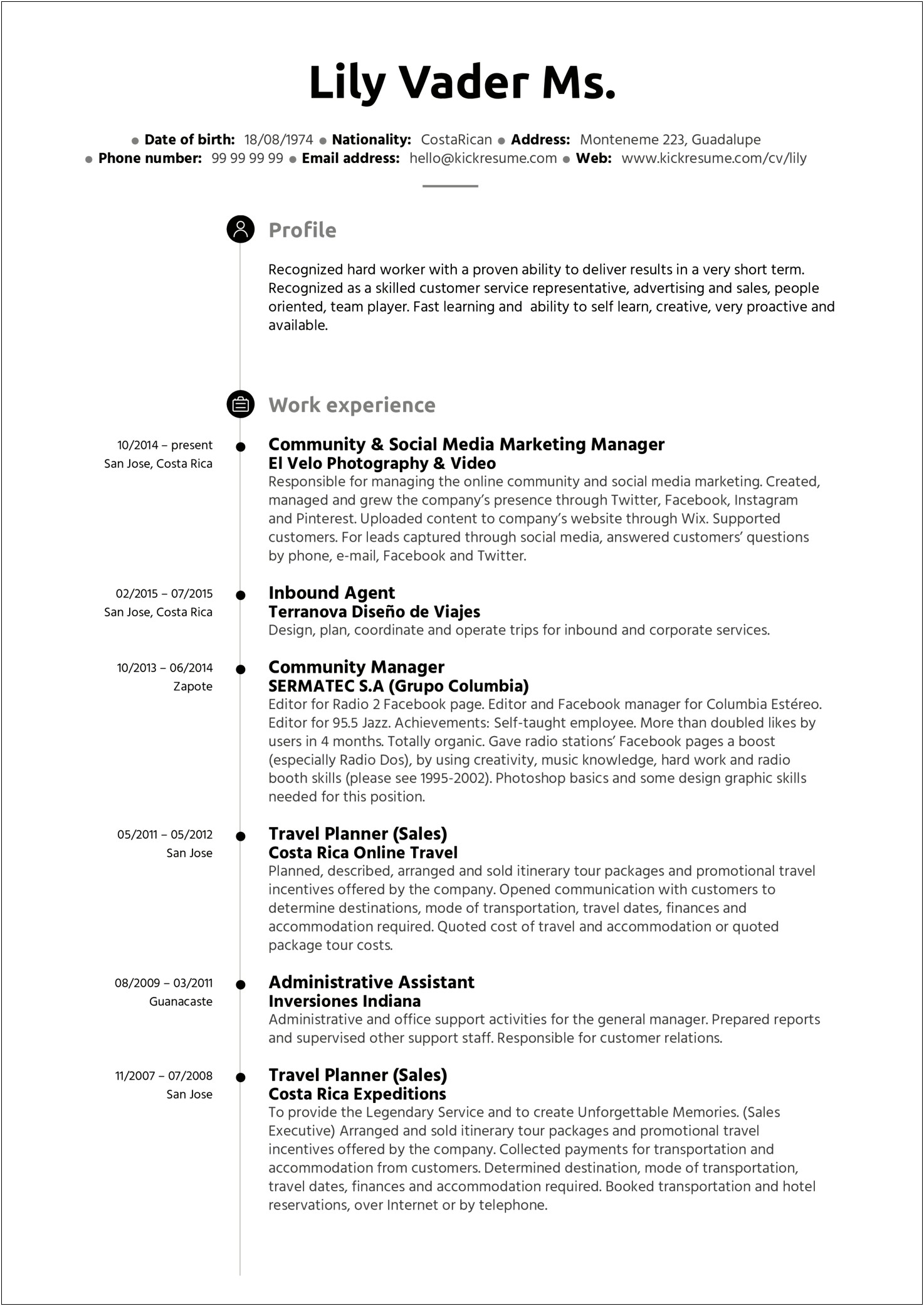 Resume Profile Samples For Administrative Assistant