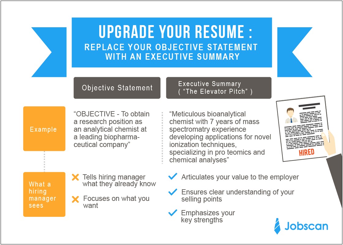 Resume Profile Statement Vs Objective
