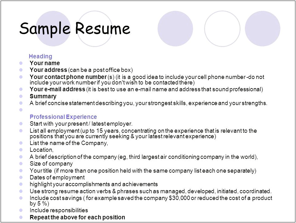 Resume Relevant Skills And Experience