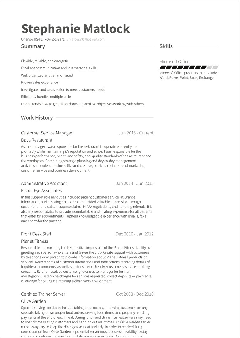 Resume Returning To The Work Template
