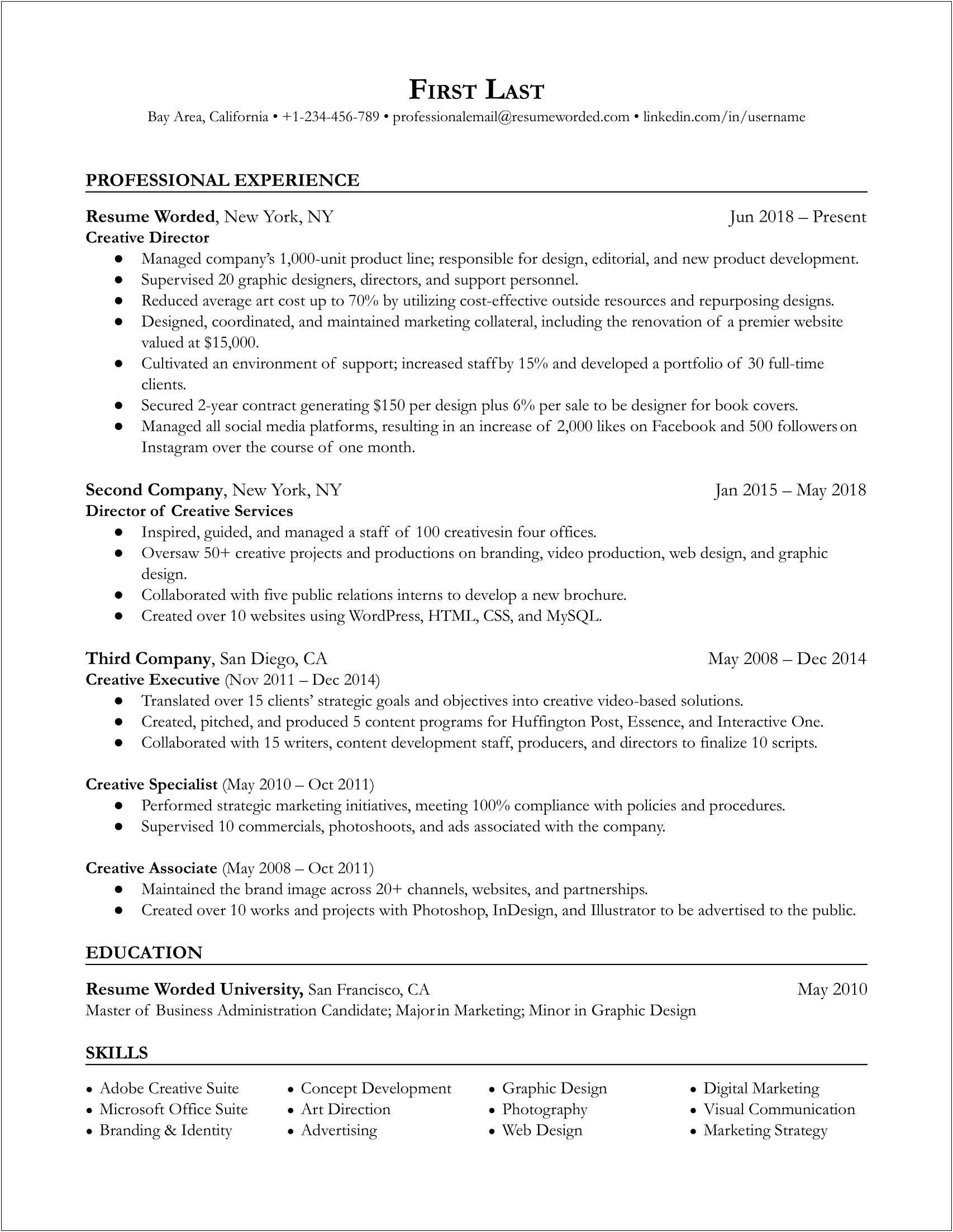 Resume Sample For An It Director