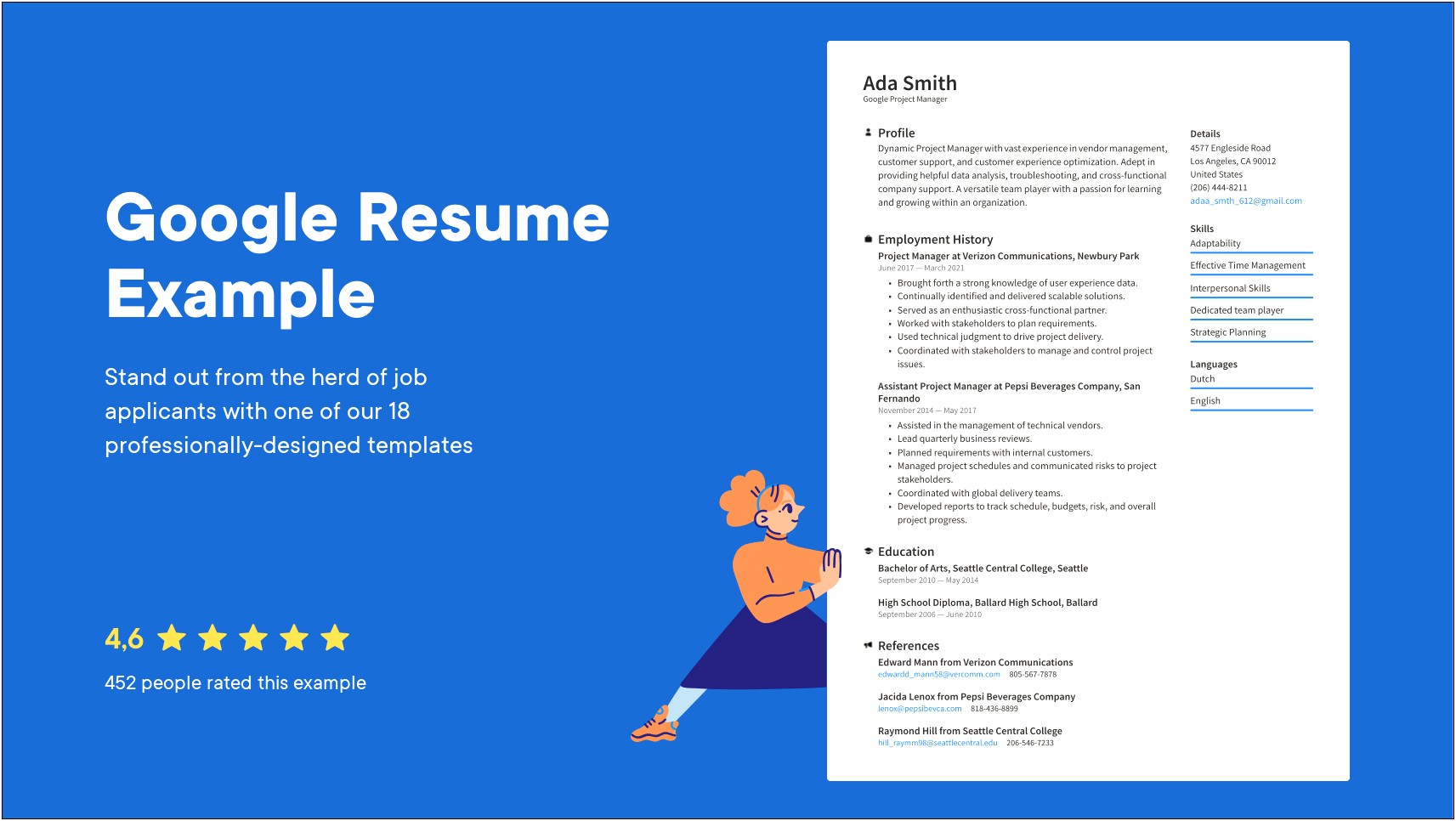 Resume Sample For Google Job
