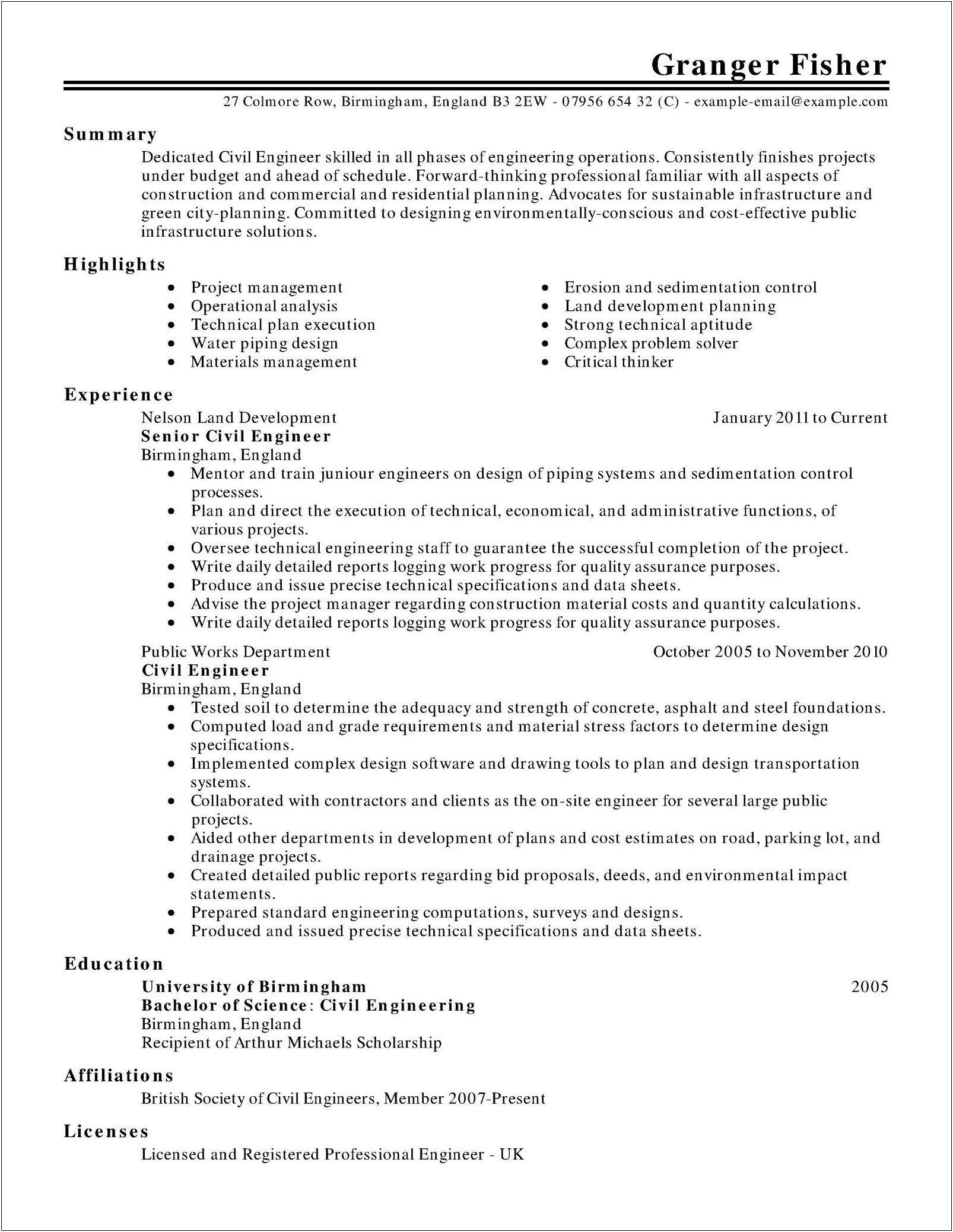 Resume Sample For Infrastructure Project Manager