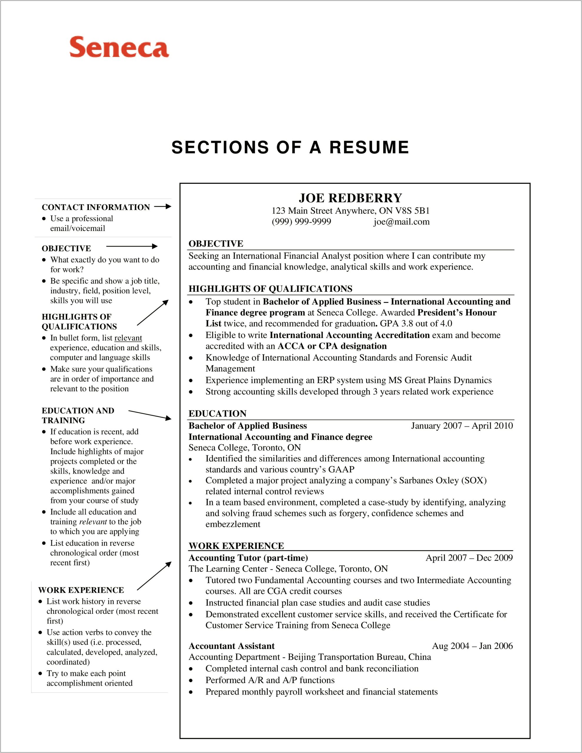 Resume Sample For Internal Job