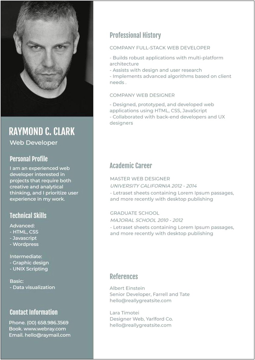 Resume Sample For It Free