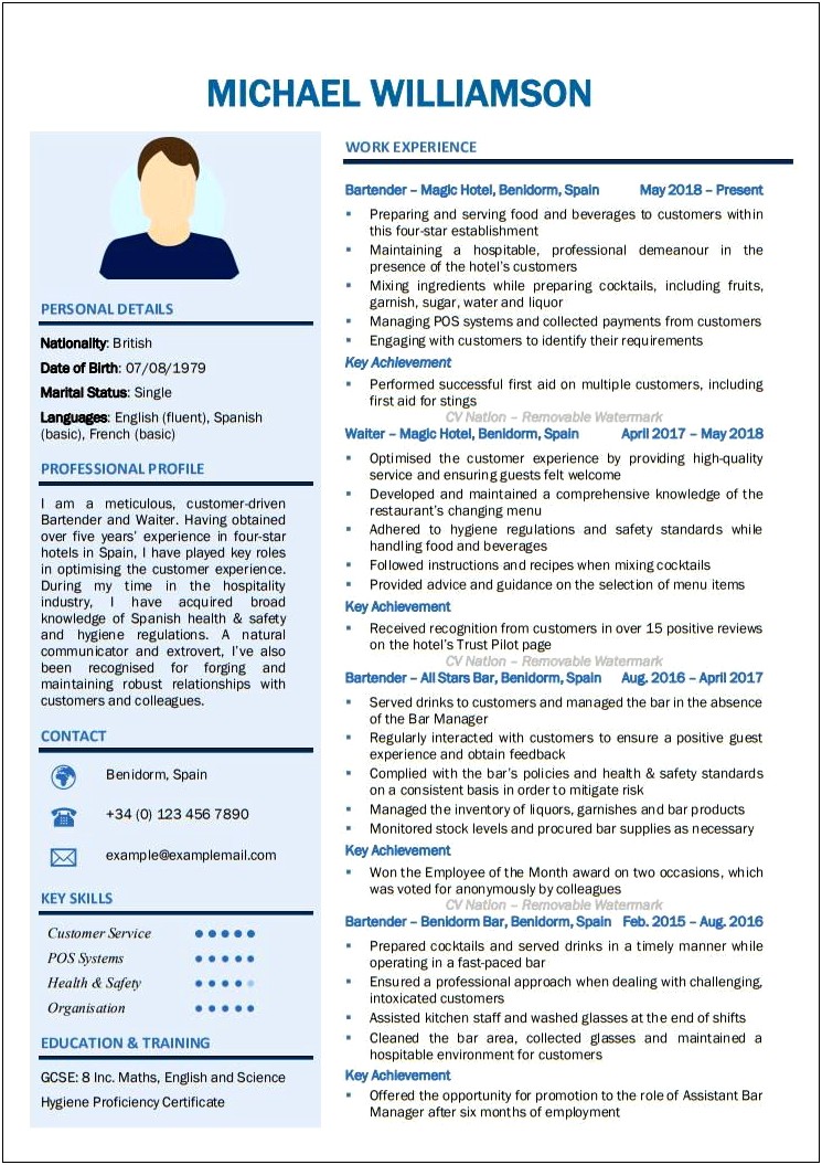 Resume Sample For Minimum Wage