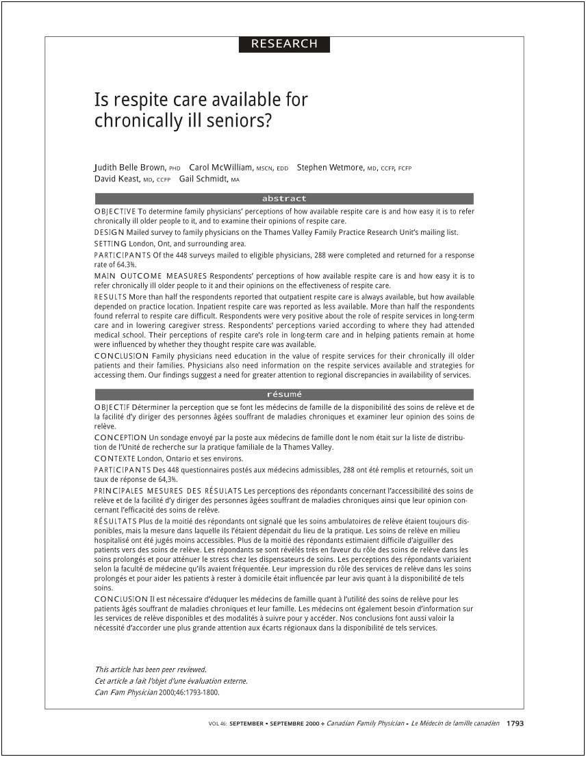 Resume Sample Objectives For Respite Care