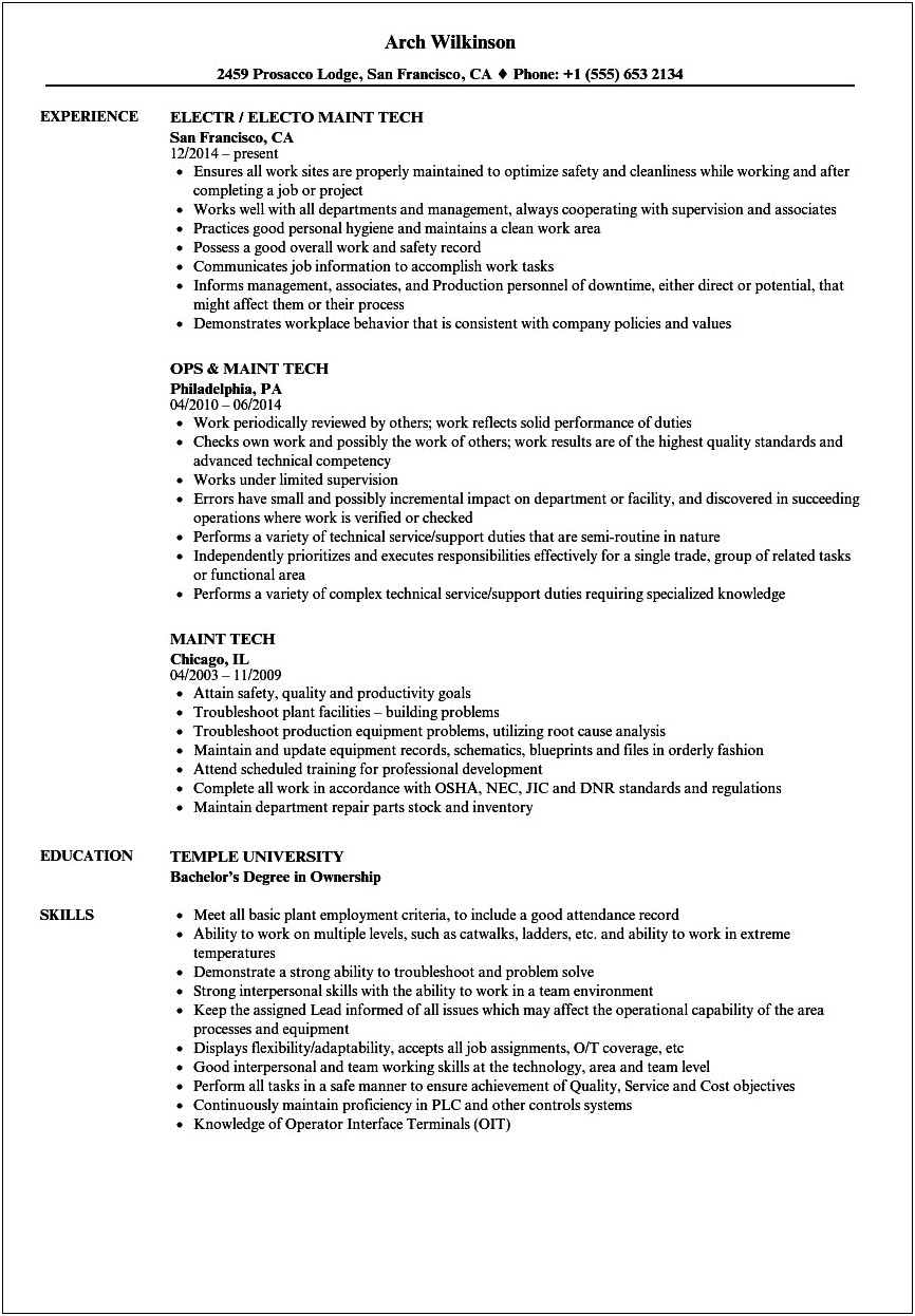 Resume Sample With Itin Number