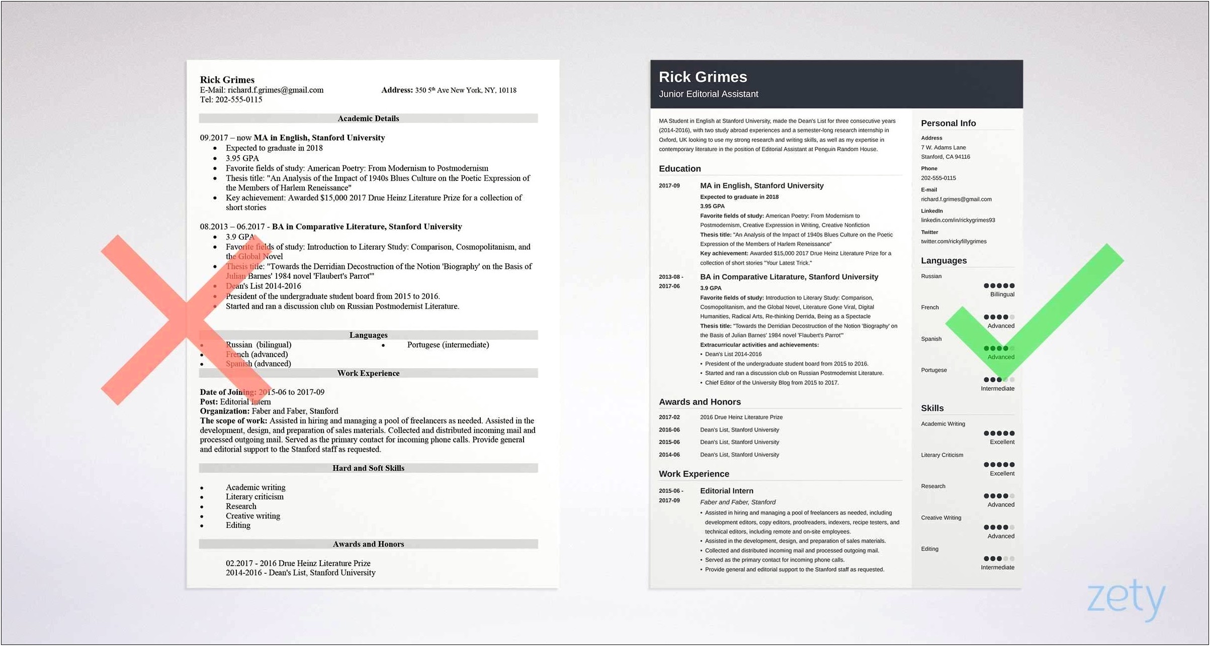 Resume Sample Without Work Experience