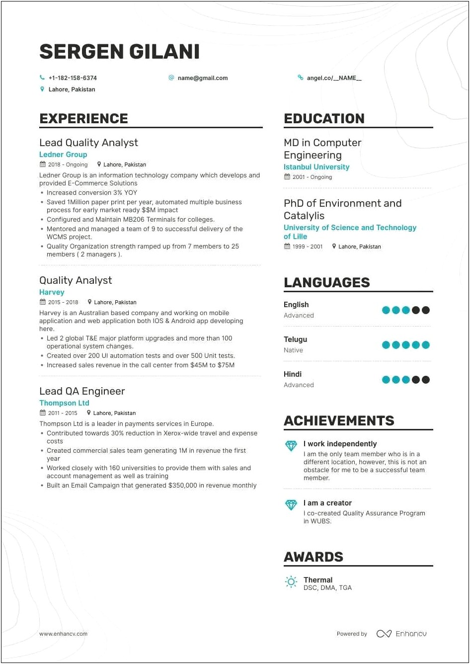 Resume Samples For Experienced Kpo Professionals