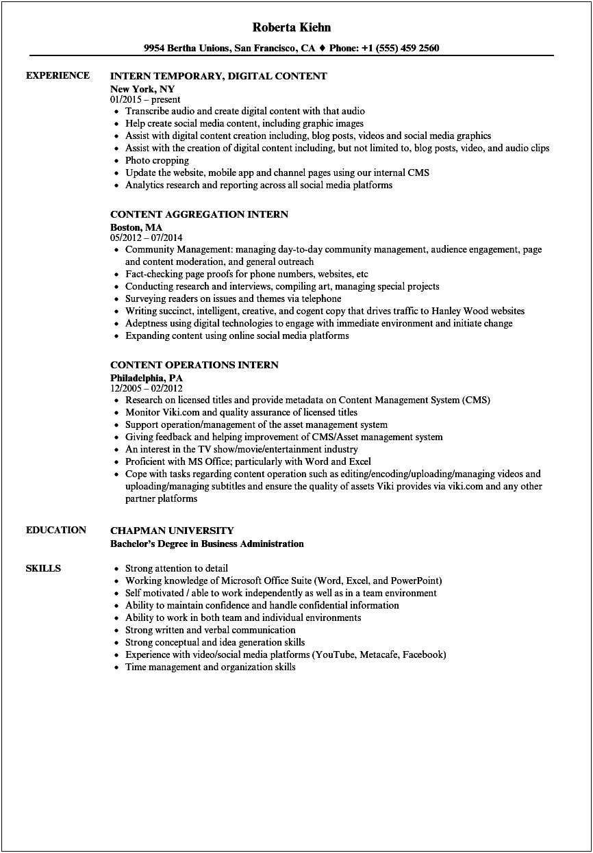 Resume Samples For Social Service Positions