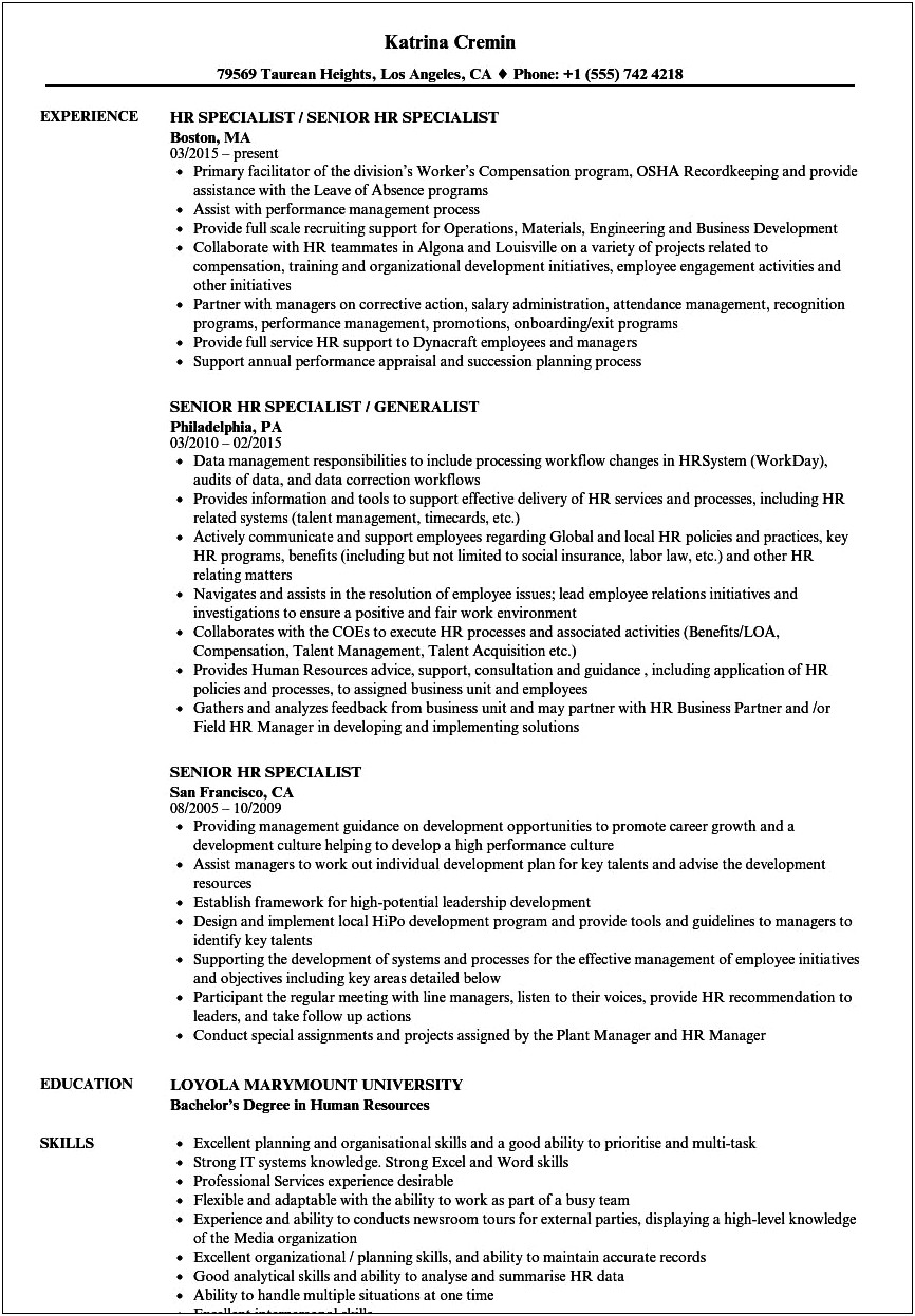 Resume Samples To Work For Hipo