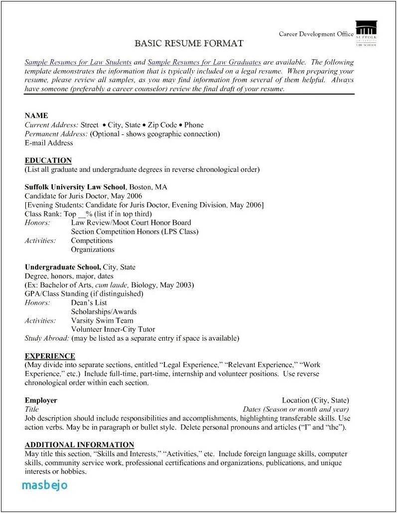 Resume Separate Section For Current Work