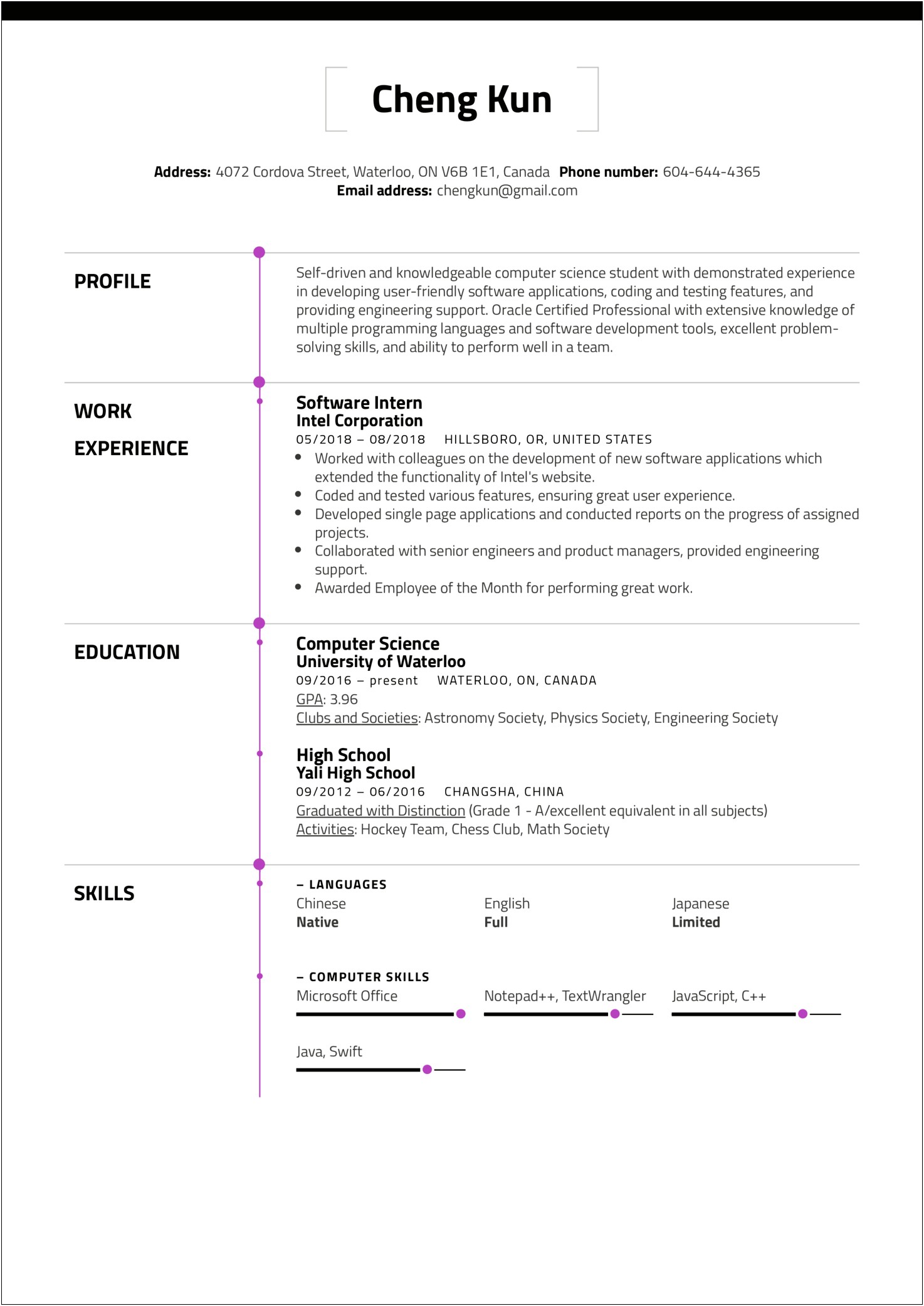 Resume Setup For Working Iin Education