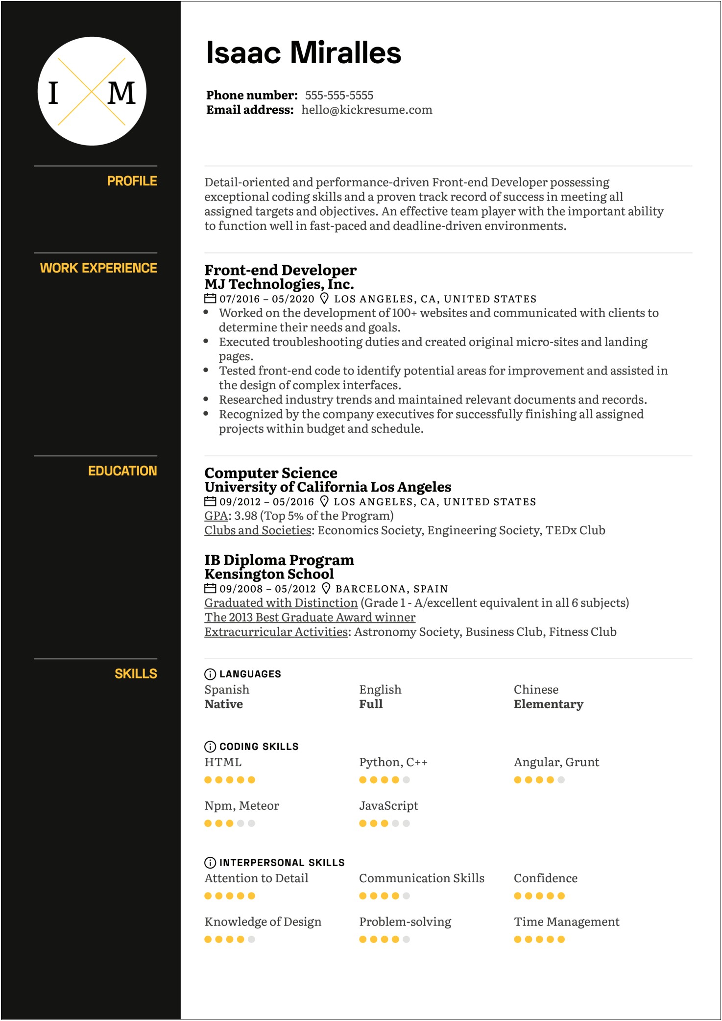 Resume Skills And Abilities Examples For Students