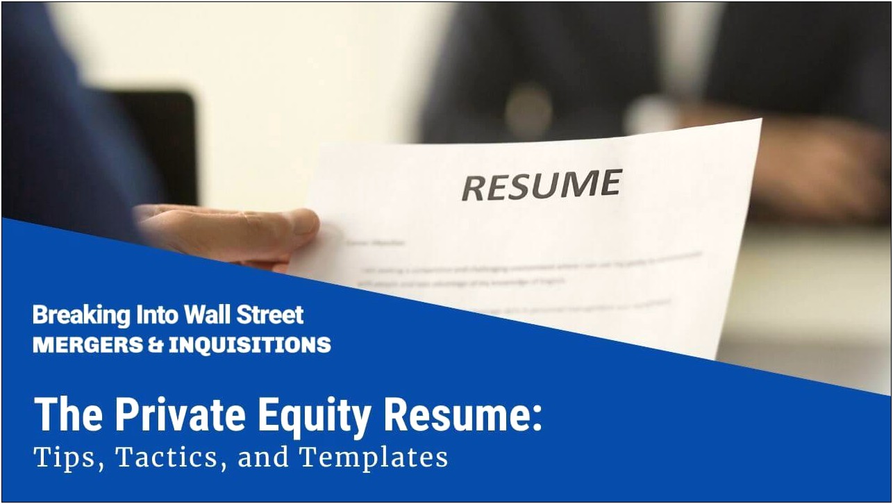 Resume Skills For Private Equity