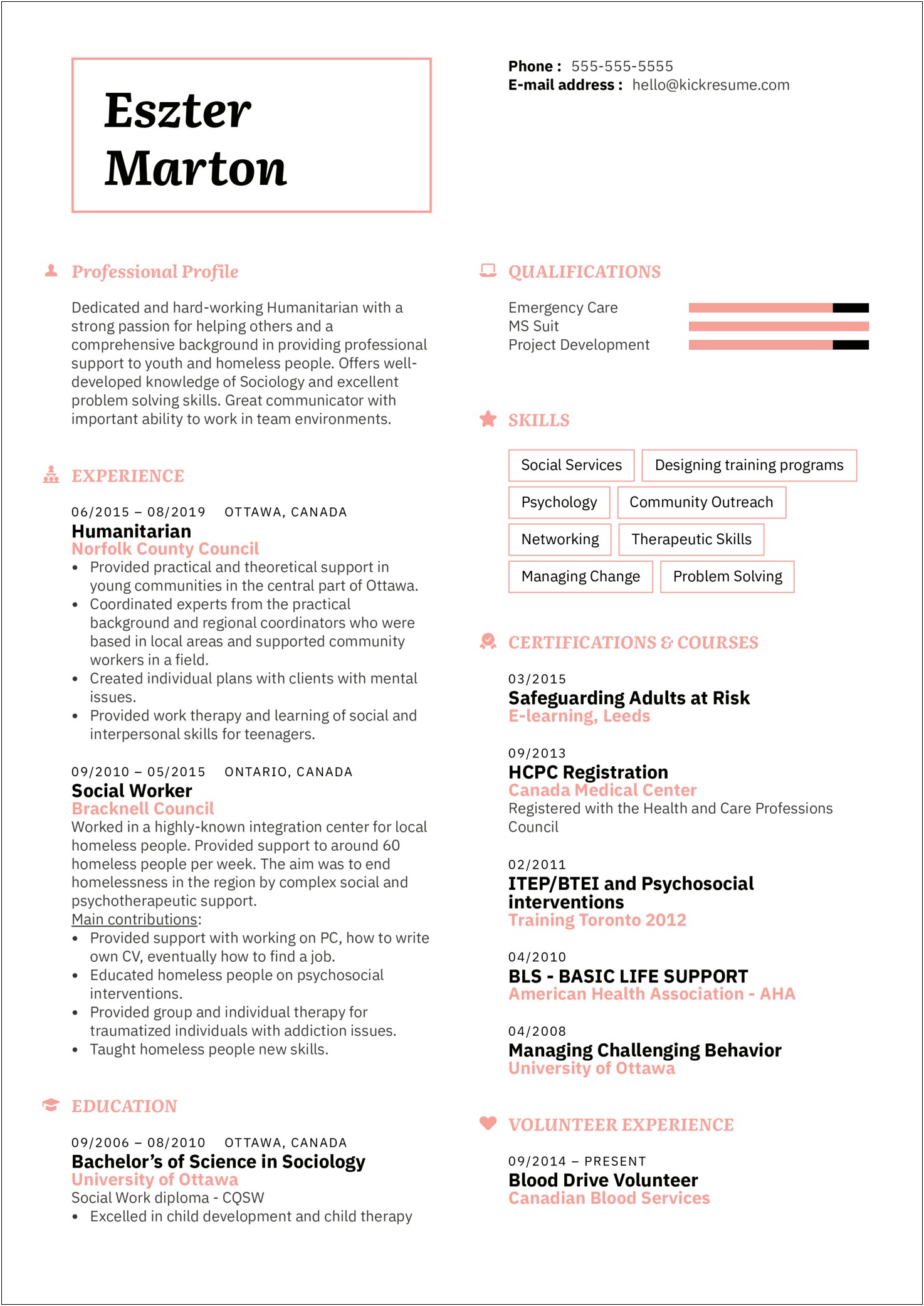 Resume Skills For Support Worker