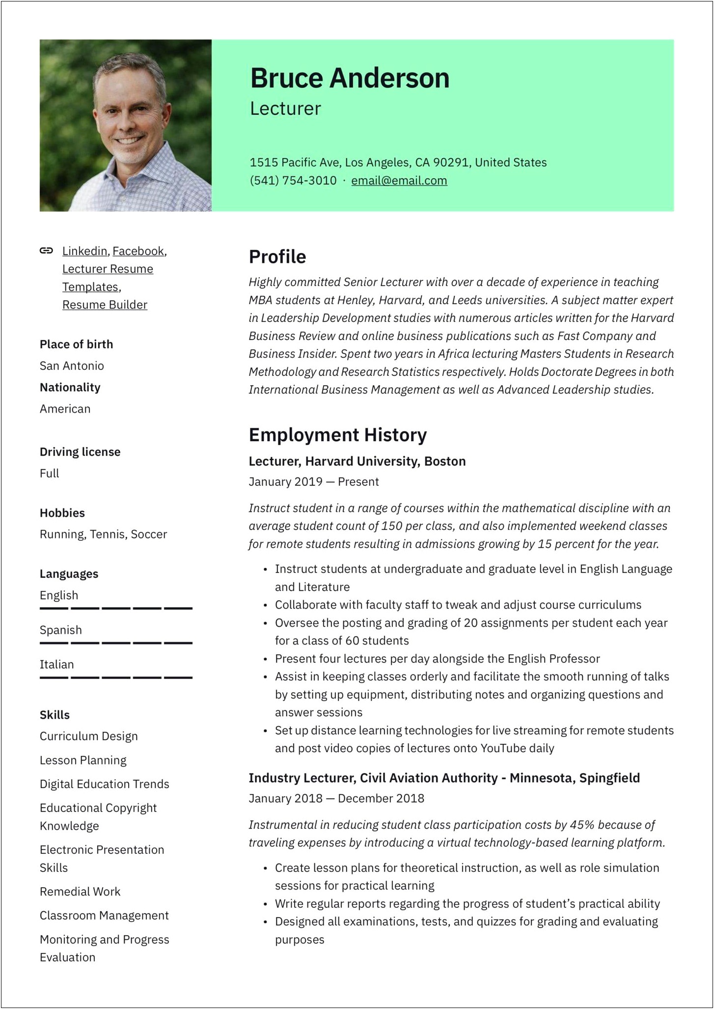 Resume Strength In Classroom Management