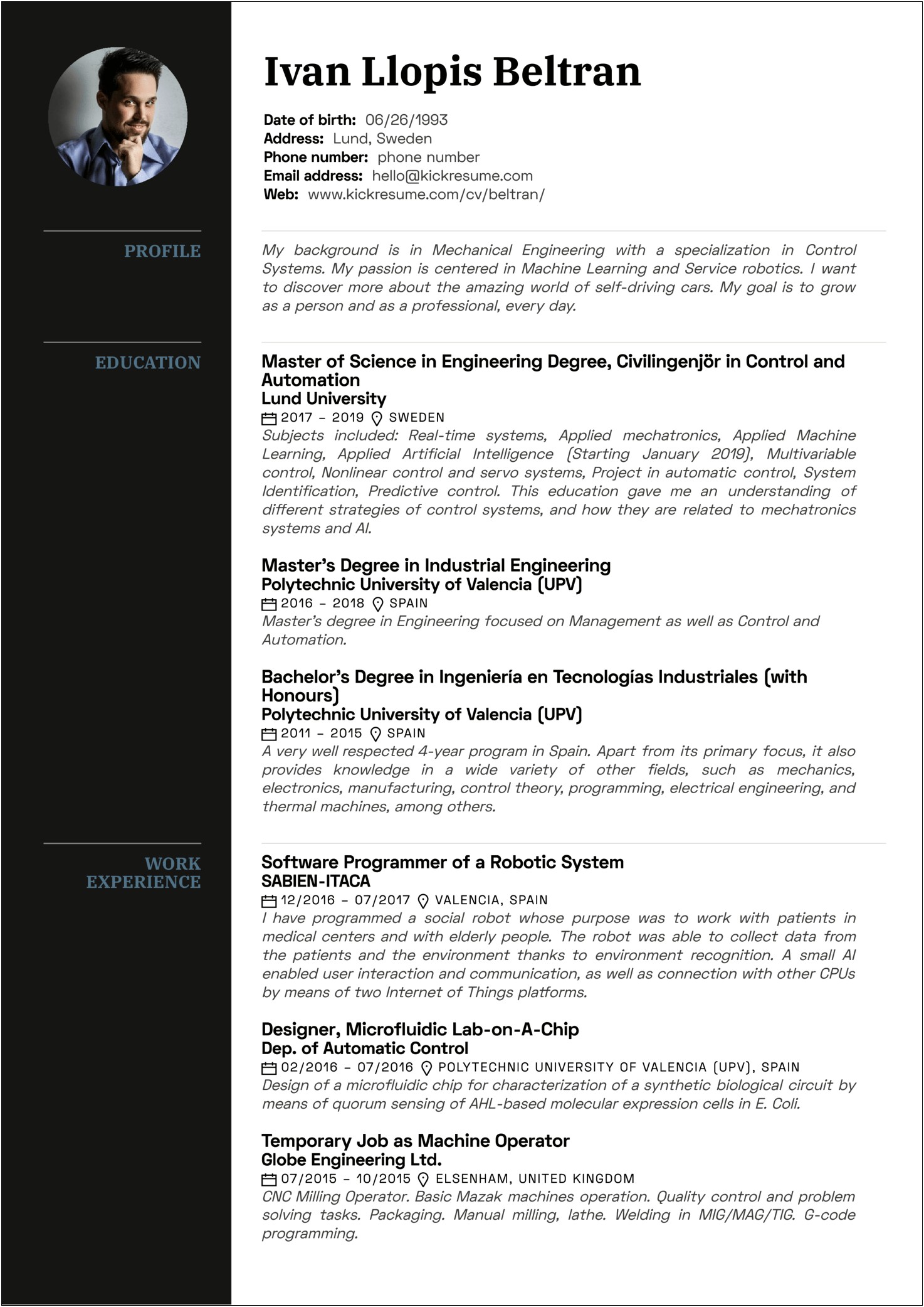 Resume Summary Examples Engineering Intern