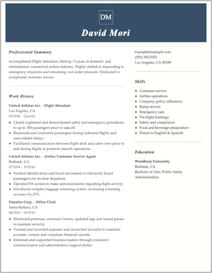 Resume Summary Examples For Food Service