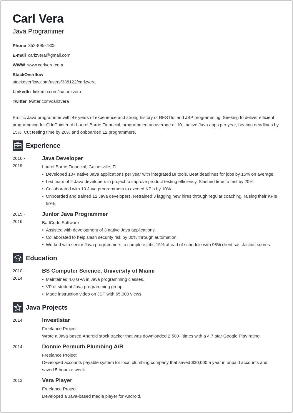 Resume Summary For Coding Specialist For Beginner