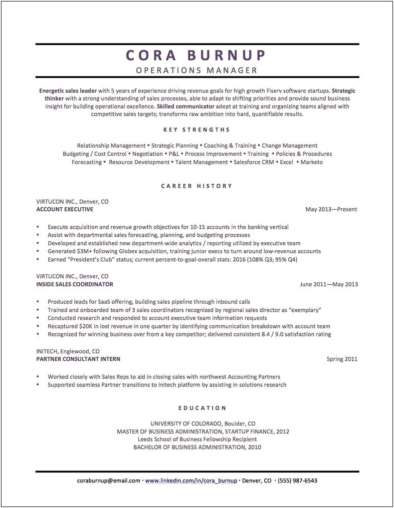 Resume Summary For Various Jobs