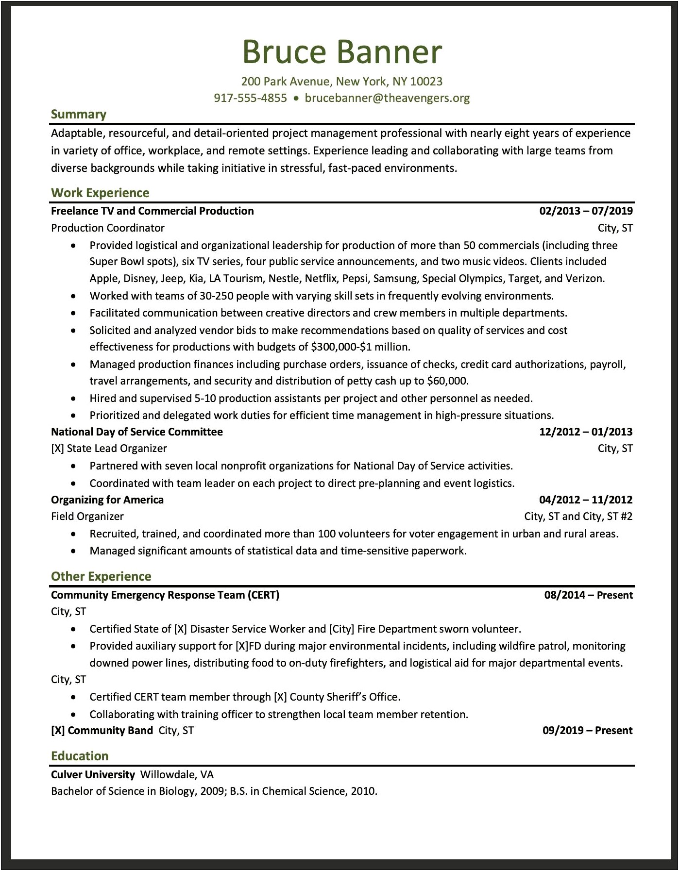 Resume Summary Looking For Change Of Industry