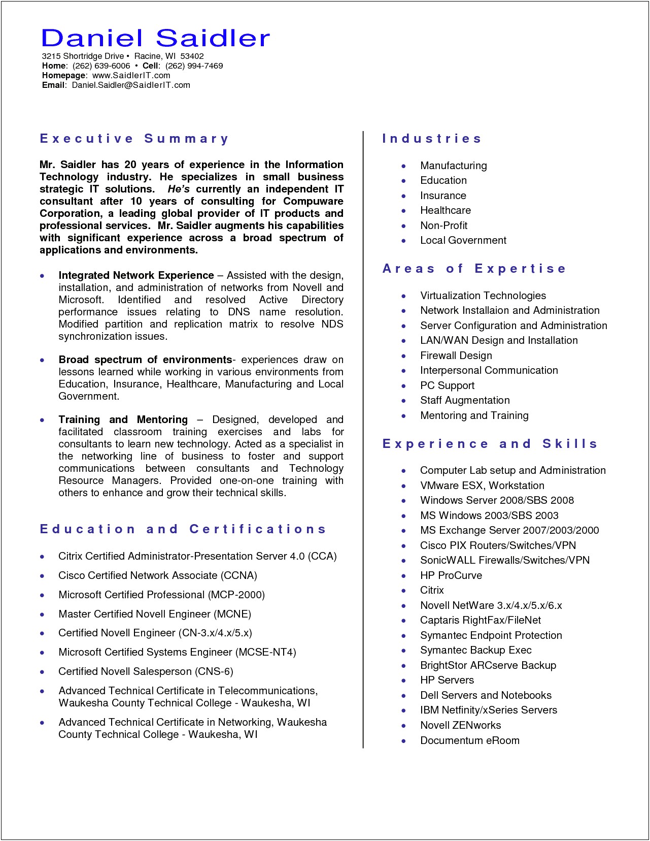 Resume Summary Of Qualifications Engineer