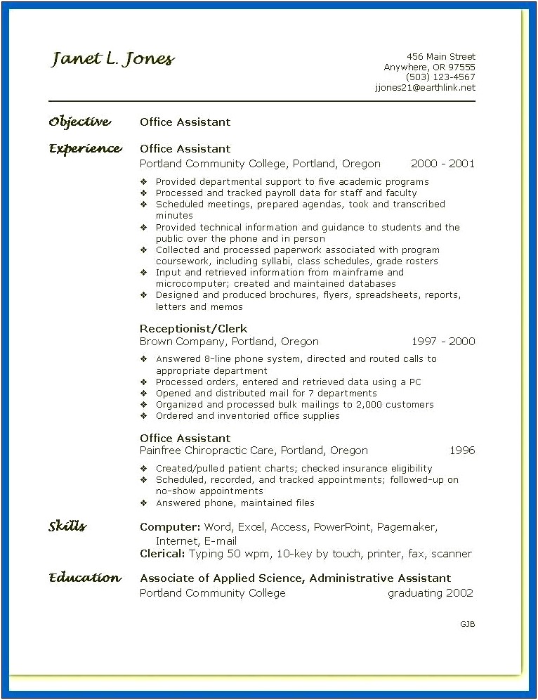 Resume Summary Samples Medical Records