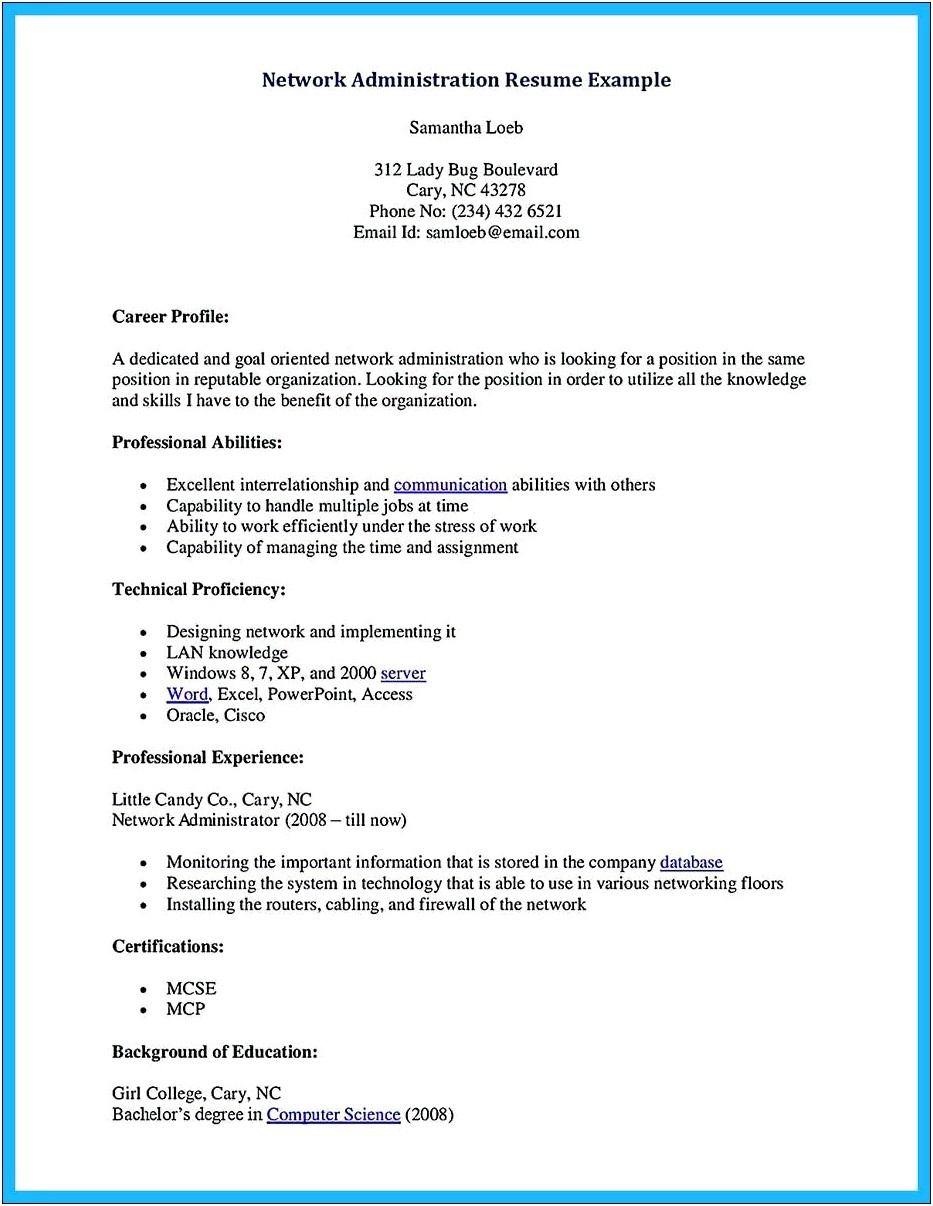 Resume Summary Seeking Any Office Position