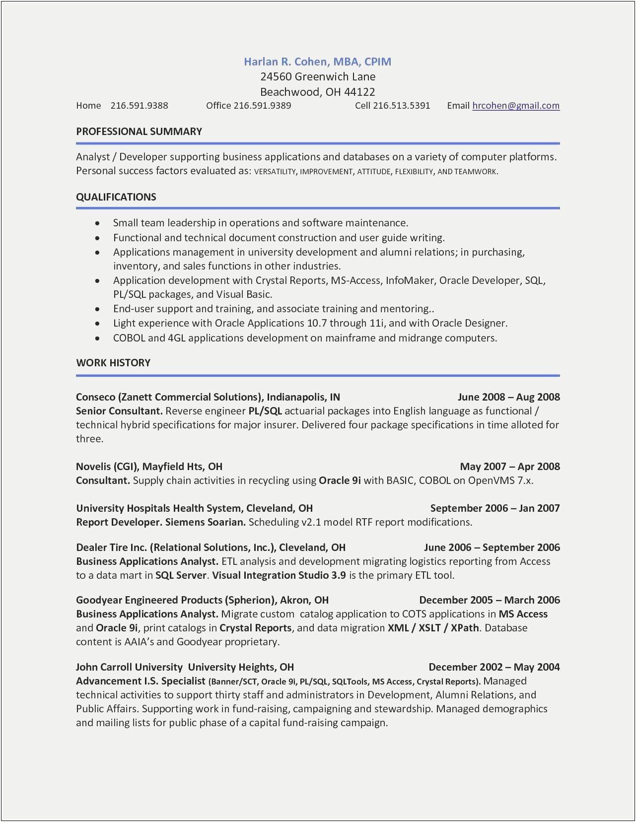Resume Summary Statement Examples For Accounting