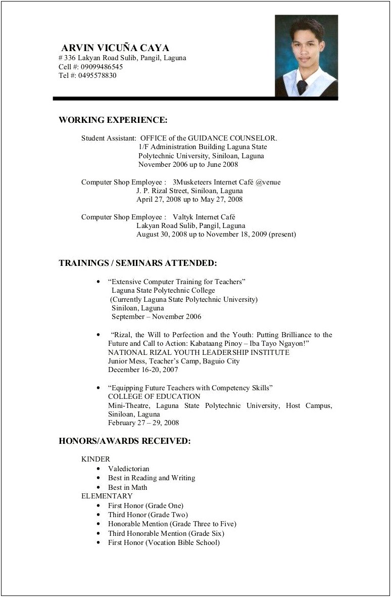 Resume Summary Third Or First Person