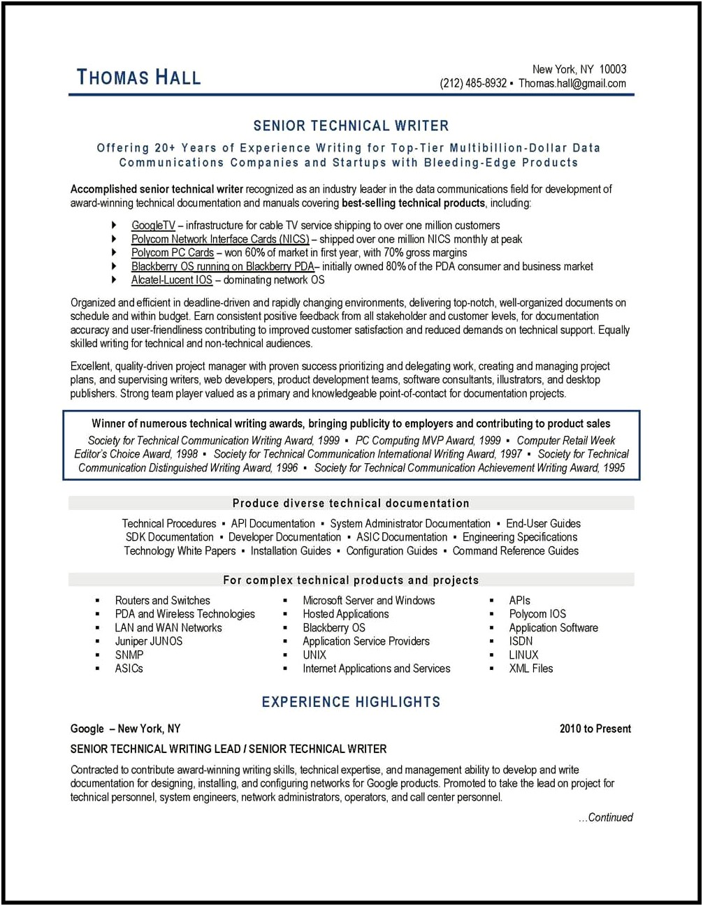 Resume Technical Skill Technical Report Writing