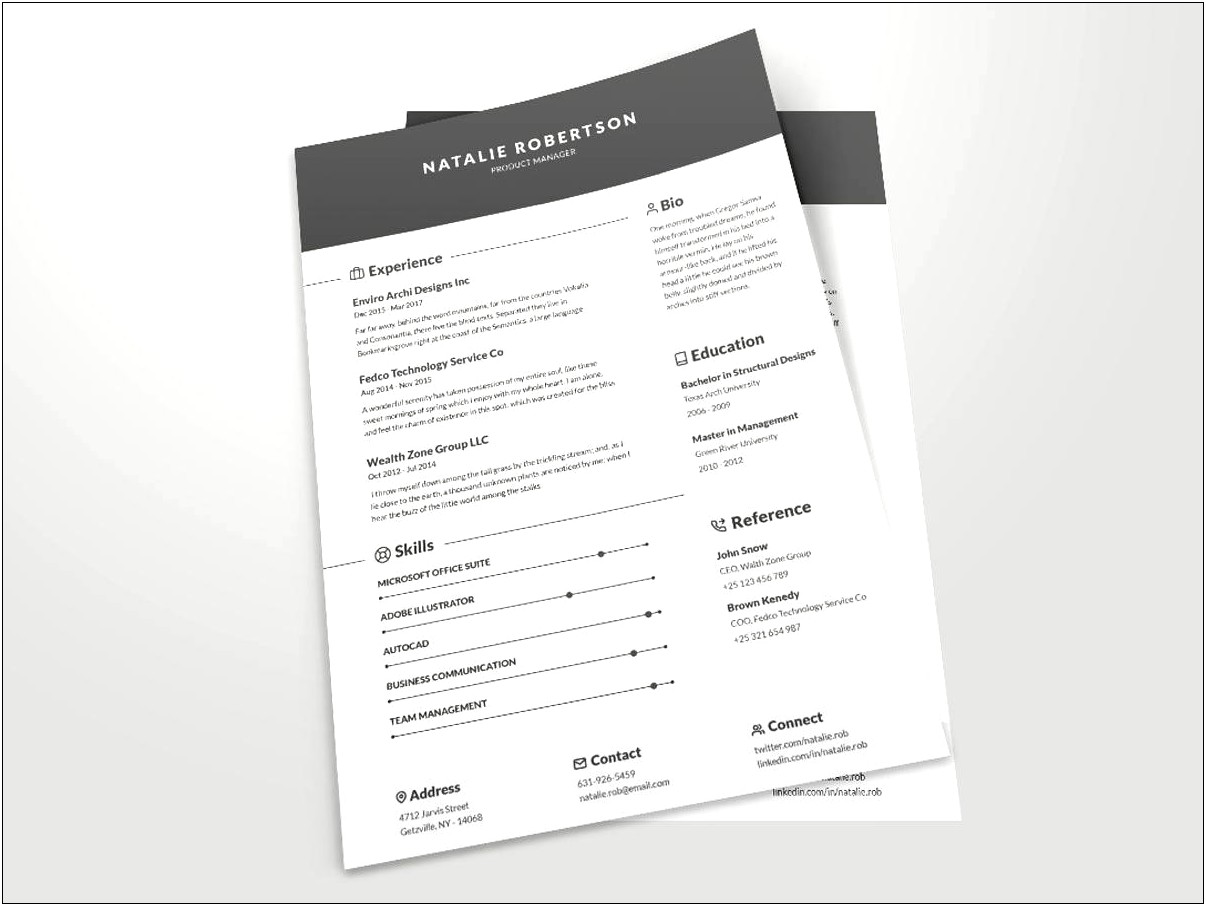 Resume Template 2020 Free Download