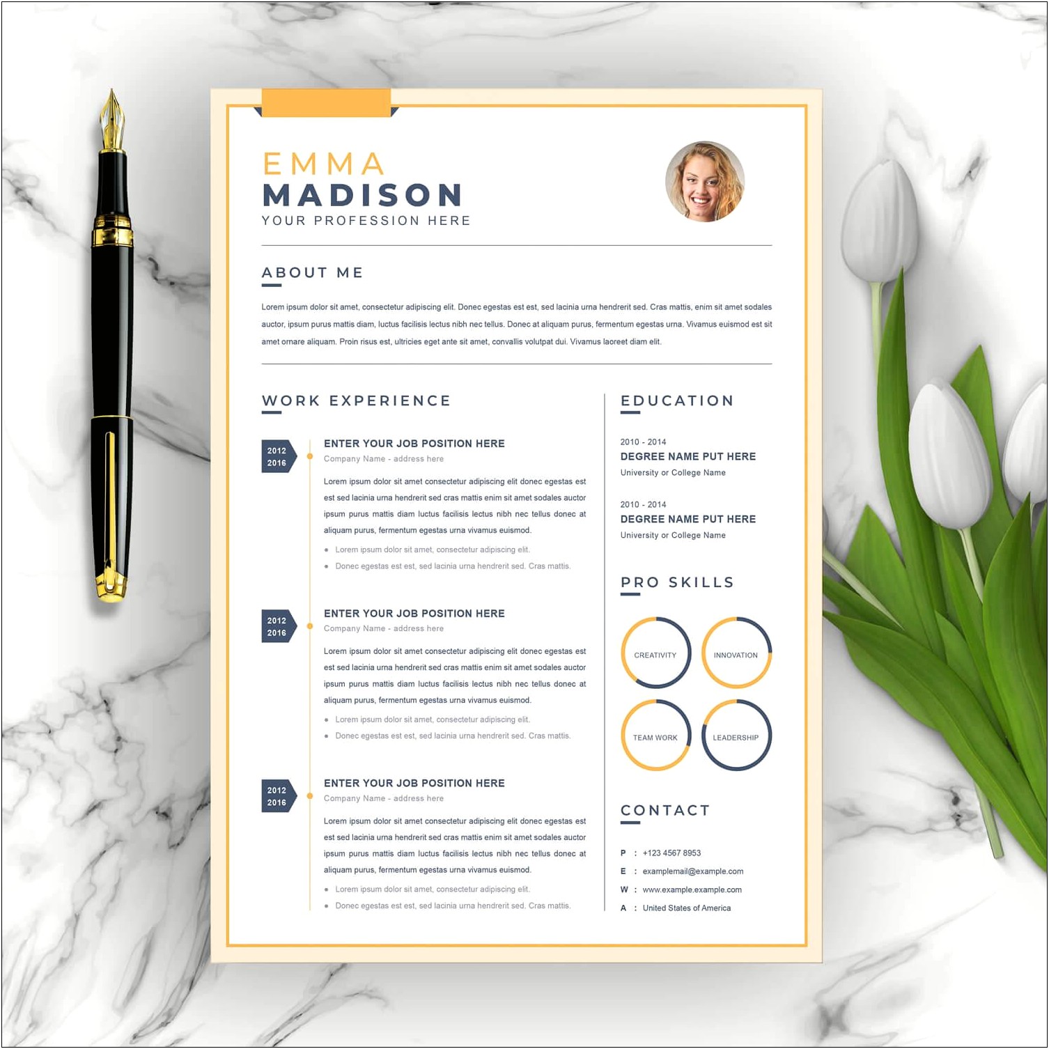 Resume Template Apple Pages Free