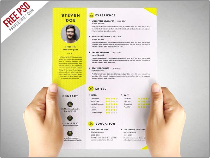 Resume Template Download Free Psd