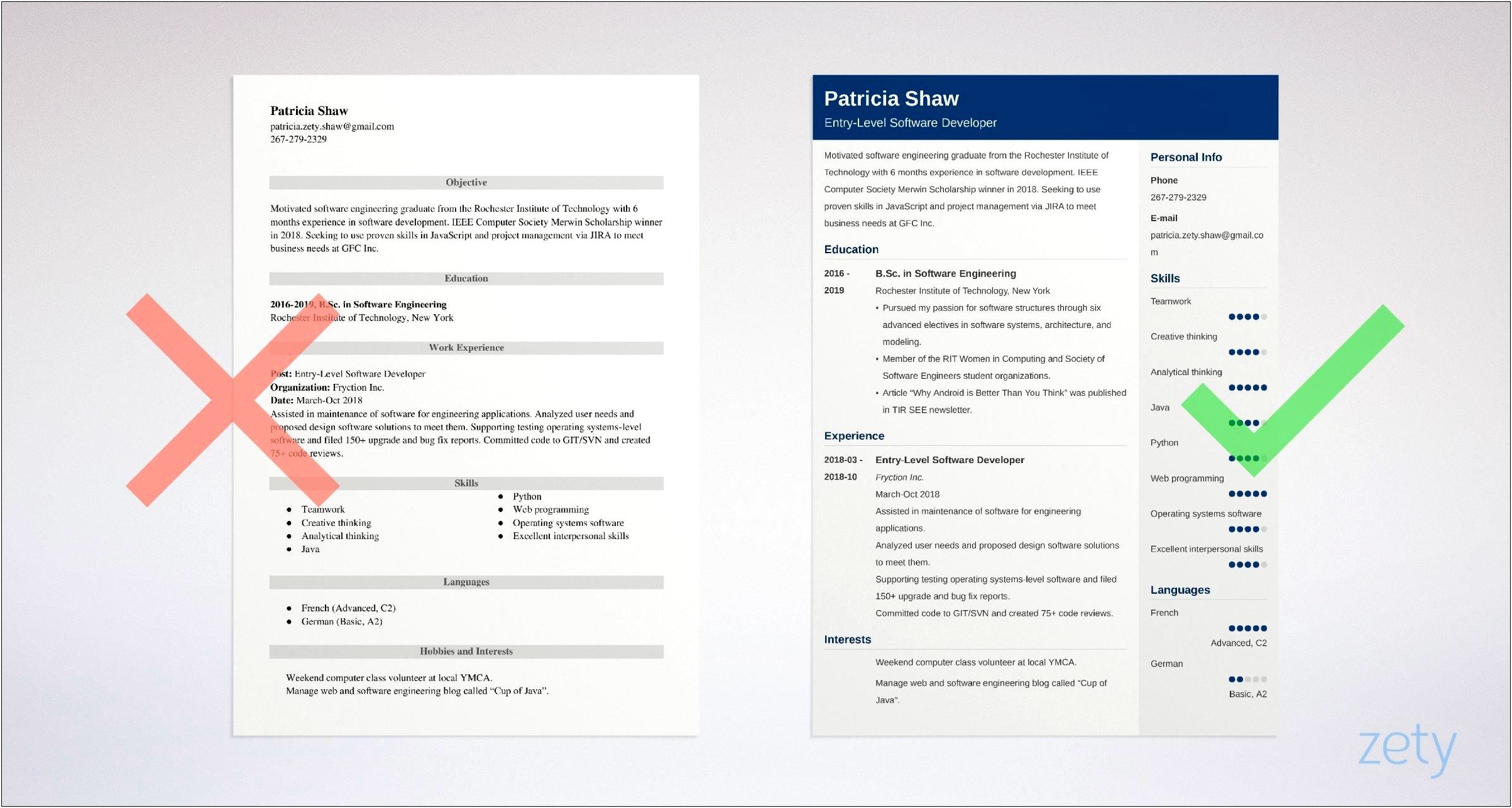 Resume Template Examples 2019 Computer Science